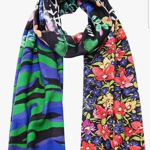 DESIGUAL Floral and Abstract Patterned Scarf